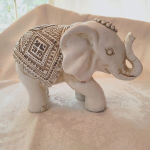 Tribal carved elephant figurine home decor